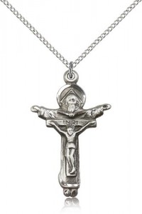Trinity Crucifix Pendant, Sterling Silver [BL4118]