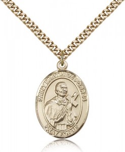 St. Martin De Porres Medal, Gold Filled, Large [BL2780]