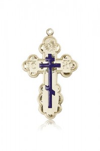 St. Olga Cross Pendant, 14 Karat Gold [BL4346]