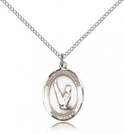 St. Christopher Gymnastics Medal, Sterling Silver, Medium [BL1261]