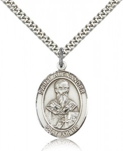 St. Alexander Sauli Medal, Sterling Silver, Large [BL0633]