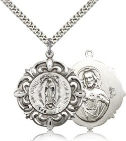 Our Lady of Guadalupe Medal, Sterling Silver [BL6095]