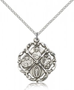 5 Way Cross Pendant, Sterling Silver [BL6352]