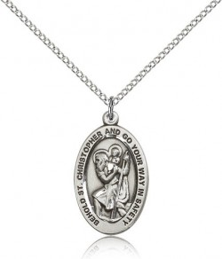 St. Christopher Medal, Sterling Silver [BL5812]