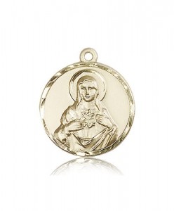 Immaculate Heart of Mary Medal, 14 Karat Gold [BL4120]