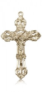 Crucifix Pendant, 14 Karat Gold [BL4710]