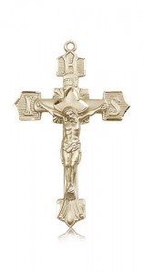 Crucifix Pendant, 14 Karat Gold [BL4674]
