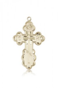 St. Olga Cross Pendant, 14 Karat Gold [BL4349]
