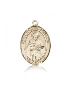 St. Gabriel Possenti Medal, 14 Karat Gold, Large [BL1843]