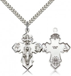 4 Way Cross Pendant, Sterling Silver [BL4099]