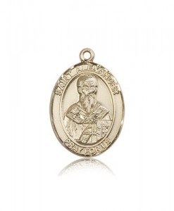 St. Alexander Sauli Medal, 14 Karat Gold, Large [BL0627]