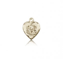Heart Communion Medal, 14 Karat Gold [BL5046]