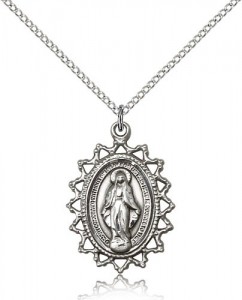 Miraculous Medal, Sterling Silver [BL5237]