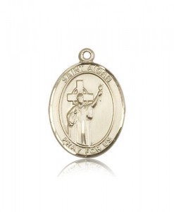 St. Aidan of Lindesfarne Medal, 14 Karat Gold, Large [BL0609]