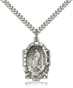 Our Lady of Guadalupe Medal, Sterling Silver [BL5338]