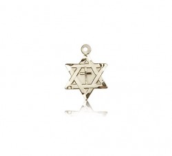 Star of David with Cross Pendant, 14 Karat Gold [BL5152]