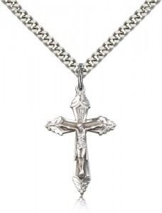 Crucifix Pendant, Sterling Silver [BL4771]