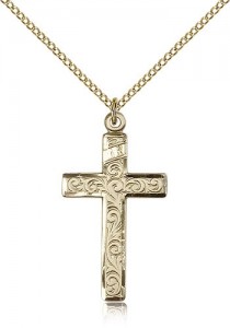 Cross Pendant, Gold Filled [BL4733]