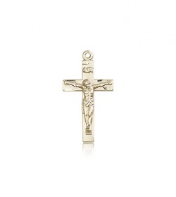 Crucifix Pendant, 14 Karat Gold [BL3987]