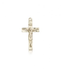 Crucifix Pendant, 14 Karat Gold [BL3987]