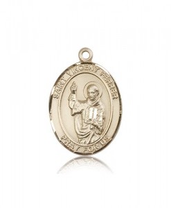 St. Vincent Ferrer Medal, 14 Karat Gold, Large [BL3886]