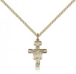 San Damiano Crucifix Pendant, Gold Filled [BL6838]