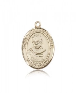 St. Maximilian Kolbe Medal, 14 Karat Gold, Large [BL2841]