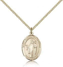 St. Joseph the Worker Medal, Gold Filled, Medium [BL2434]