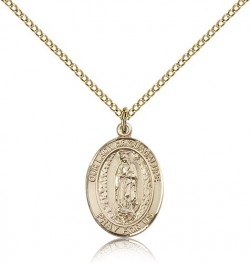 Our Lady of Guadalupe Medal, Gold Filled, Medium [BL0313]