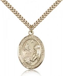 St. Catherine of Bologna Medal, Gold Filled, Large [BL1039]