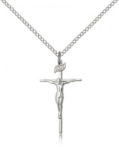 Crucifix Pendant, Sterling Silver [BL5207]