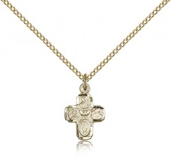 4 Way Cross Pendant, Gold Filled [BL6459]