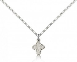 4 Way Cross Pendant, Sterling Silver [BL4277]