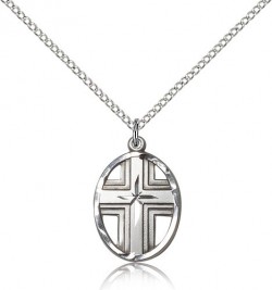 Cross Pendant, Sterling Silver [BL4989]