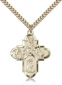 Franciscan 4 Way Cross Pendant, Gold Filled [BL6499]