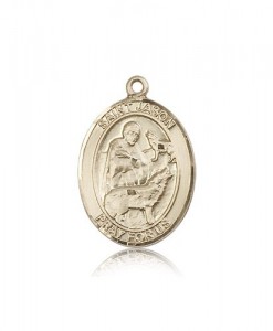St. Jason Medal, 14 Karat Gold, Large [BL2178]