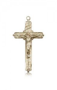 Crucifix Pendant, 14 Karat Gold [BL4740]