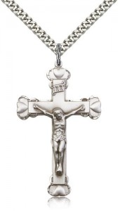 Crucifix Pendant, Sterling Silver [BL4786]