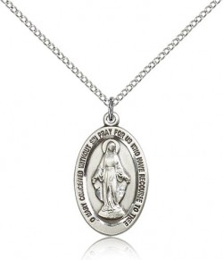 Miraculous Medal, Sterling Silver [BL5824]