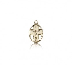 Crucifix Pendant, 14 Karat Gold [BL5091]