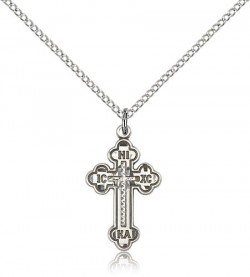 Russian Cross Pendant, Sterling Silver [BL4375]