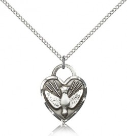 Confirmation Heart Medal, Sterling Silver [BL5532]