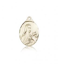St. Theresa Medal, 14 Karat Gold [BL4518]