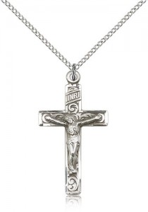 Crucifix Pendant, Sterling Silver [BL4732]