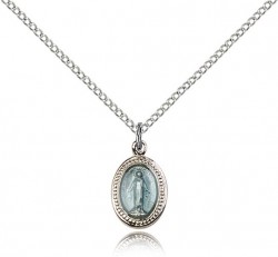 Miraculous Medal, Sterling Silver [BL4792]