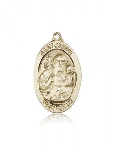 St. Joseph Medal, 14 Karat Gold [BL5919]