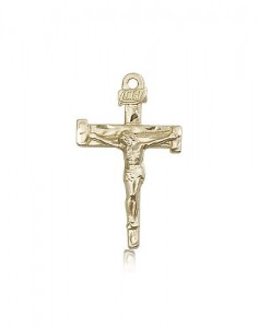 Nail Crucifix Pendant, 14 Karat Gold [BL4129]