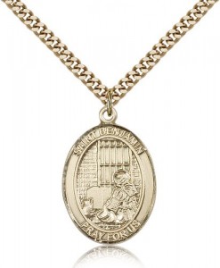 St. Benjamin Medal, Gold Filled, Large [BL0882]