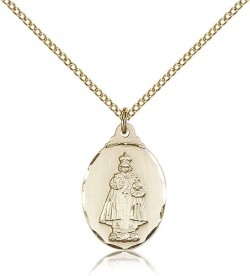 Infant of Prague Medal, Gold Filled [BL4506]