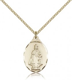 Infant of Prague Medal, Gold Filled [BL4506]
